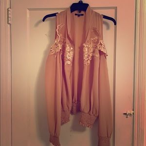 Cold shoulder jacket